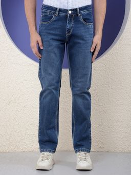 CRIMSOUNE CLUB - Men Straight Blue Jeans