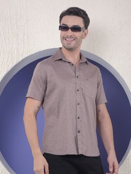 CRIMSOUNE CLUB - Men Brown Printed Shirt