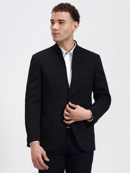 JB Studio - Men Solid Black Blazer