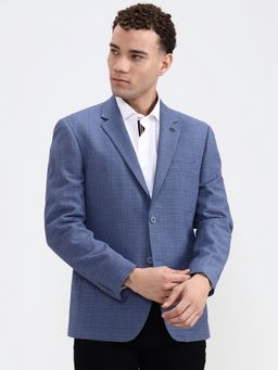 Wyre - Men Textured Blue Blazer