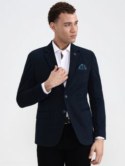 Wyre - Men Textured Blue Blazer