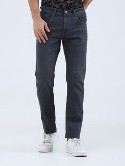 Greenfibre - Men Washed Slim Fit Grey Jeans