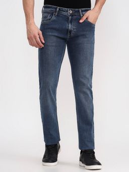 Greenfibre - Washed Slim Fit Blue Jeans