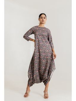 Pasha India - Black Botanica Dhoti Jumpsuit