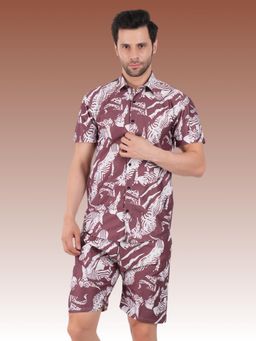 BOTABOCHI - Men Twist Curve Half Sleeve Co-Ord (Set of 2)