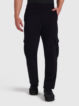 Musclemind - Urban Carry-On Black Solid Cargo Pant
