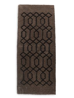 Saral Home - Brown Cotton Handtufted Runner With Strong Carpet Backing-45X120 Cm