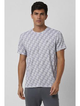 Van Heusen - Men Grey Print Crew Neck T-Shirt