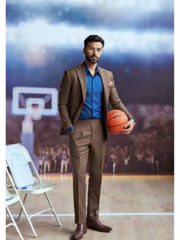 Philocaly - Saunders Brown Regular Fit Formal Suit