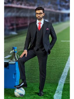 Philocaly - Artie Black Slim Fit Single-Breasted Formal Suit