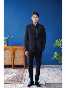 Philocaly - Veyron Black Regular Fit Formal Suit