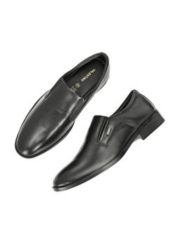 Valentino - Men Premium Leather Black Formal Shoes