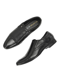 Valentino - Black Men Premium Leather Slip-On Formal Shoes