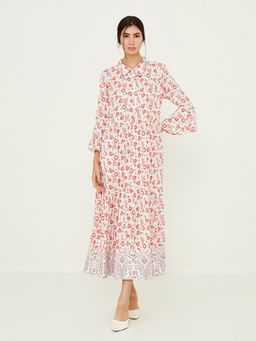 Ancestry - White Printed Midi Dress