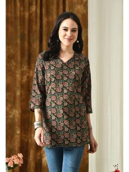 Rimika - Women Green Printed Straight Kurti