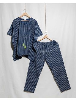 Phutari - Neel Dhaari Chill Jams Cotton Co-Ord Set - Natural Indigo