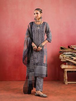 Namastika - Tarang Ajrakh Kurta and Pyjama with Dupatta