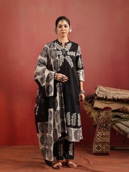 Namastika - Raagini Ajrakh Kurta and Pyjama with Dupatta