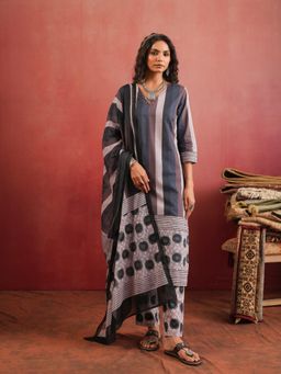 Namastika - Shahnaz Ajrakh Kurta and Pyjama with Dupatta
