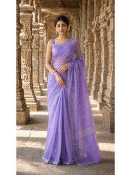 Anjaneya Sarees - Purple Woven Designer Cotton Silk Kanjivaram Saree