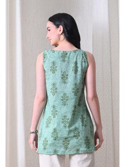 Rimika - Women Mint Buta Printed Straight Kurti