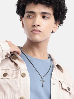 Carlton London - Men Metallic Toned Jesus Cross Necklace