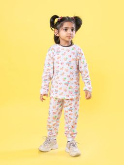 Orange Sugar - Full Sleeves T-Shirt & Joggers Furry Friend (Set of 2)