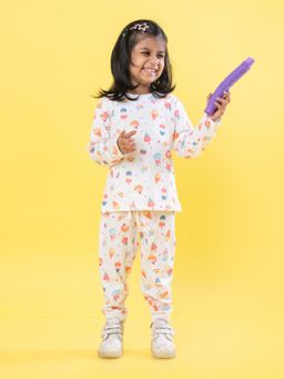 Orange Sugar - Full Sleeves T-Shirt & Joggers Frosty Treat (Set of 2)