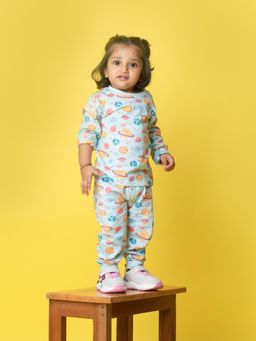 Orange Sugar - Full Sleeves T-Shirt & Joggers Galaxy Glow (Set of 2)