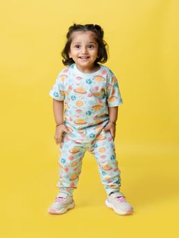 Orange Sugar - Half Sleeves T-Shirt & Joggers Galaxy Glow (Set of 2)