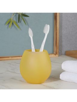 HomeTown - Emilia Glass Frosted Colored Jar With Lid In Yellow Colour