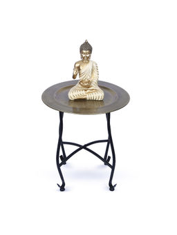 HomeTown - Nelumbra Metal Accent Table In Gold (Set of 4)