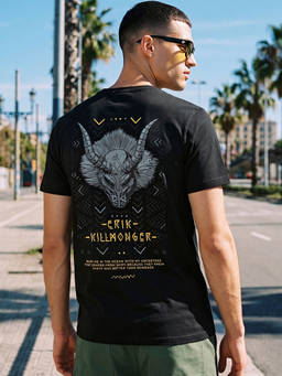 Bewakoof - Men's Black Killmonger Graphic Printed T-shirt
