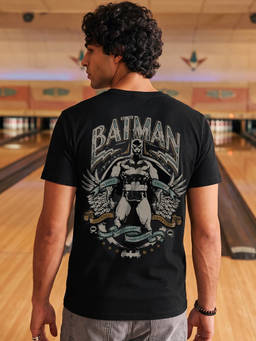 Bewakoof - Official DC Men's Black The Dark Knight Graphic Printed T-shirt