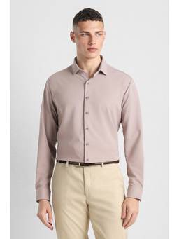 Van Heusen - Men Mauve Slim Fit Solid Full Sleeves Formal Shirt