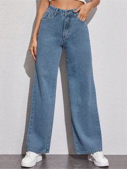 Outzidr - Women Blue Straight Fit Jeans