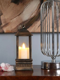 At Home by Nilkamal - Elegance Candle Lantern Gold