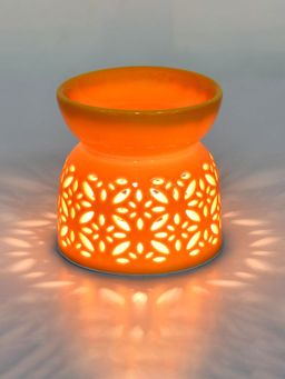 At Home by Nilkamal - Petal Cutwork Electric Oil Burner Mustard