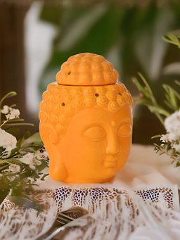 At Home by Nilkamal - Buddha Head Oil Burner Mustard