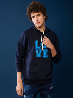 Campus Sutra - Men Printed Full Sleeve Stylish Casual Hooded Sweatshirts