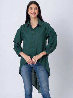 Moomaya - Solid Asymmetrical Long Top
