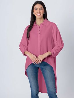 Moomaya - Solid Asymmetrical Long Top