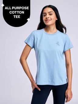 Nykd by Nykaa - Breathe Cotton All Purpose Multi-Tasking Tee NYAT513 Blue