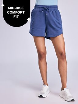 Nykd by Nykaa - Summer Essential Cotton Relaxed Fit Shorts with Pockets-NYAT504-Blue