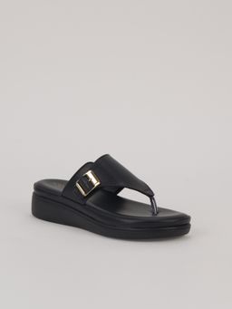 SCENTRA - Women Black Comfort Sandals