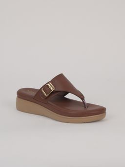 SCENTRA - Women Brown Comfort Sandals