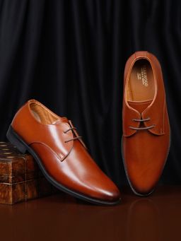 Teakwood - Leather Men Solid Brown Derbies