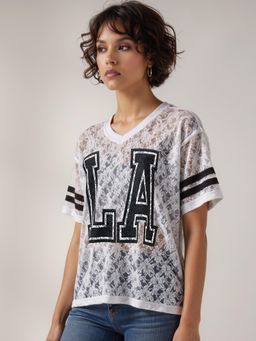 IZF - Oversized Varsity Lace Top