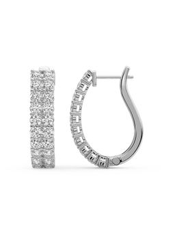Sparkles - Lab Grown Diamond 1.16 Ct Round Luxe Brilliance Earrings 14K White Gold IGI Certified