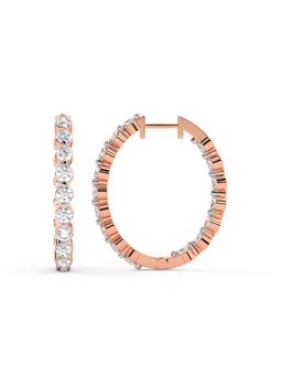 Sparkles - Lab Grown Diamond 4.25 Ct Eternity Glow Earrings 14K Rose Gold IGI Certified